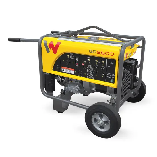 Génératrice portative de 5 500 à 5 900 W WACKER jaune et grise, essence
