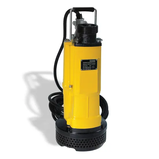Pompe électrique submersible WACKER noire et jaune, 7,6 cm
