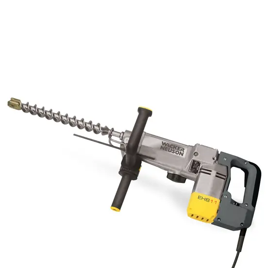 Marteau rotatif électrique avec perceuse Wacker Neuson argent et jaune