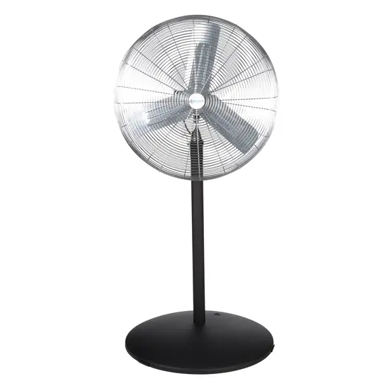 Ventilateur sur pied industriel AIRMASTER gris et noir, 76 cm