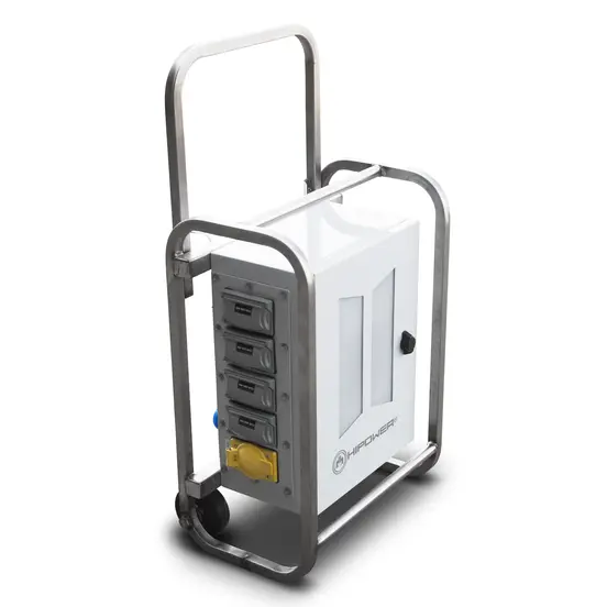 Tableau de distribution de puissance de 200 A Hipower blanc sur roues