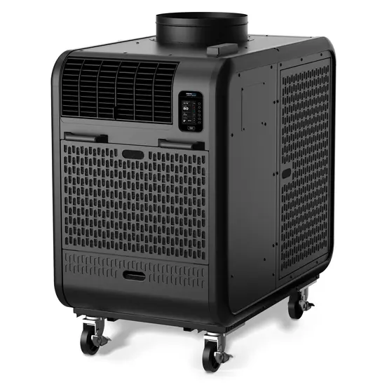 Climatiseur portatif DENSO noir, 3 tonnes de chaleur, 36 000 BTU, 208 V, électrique