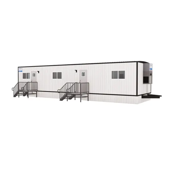 14,5 m x 3,5 m Remorque de bureau, 2 bureaux, 1 salle de toilette