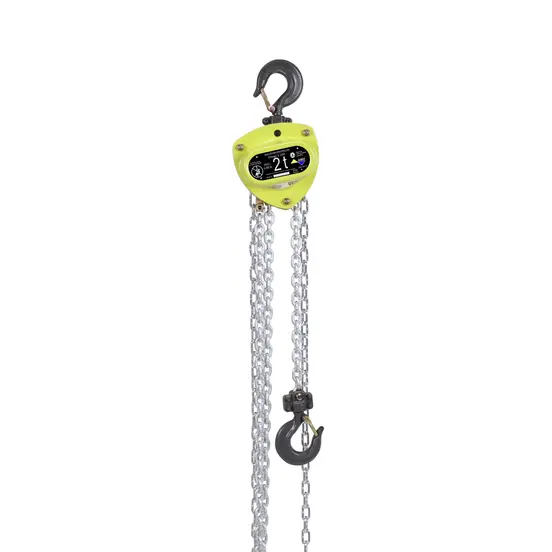 Yellow and black and silver AMH Manual Chain Hoist, 2 Tons